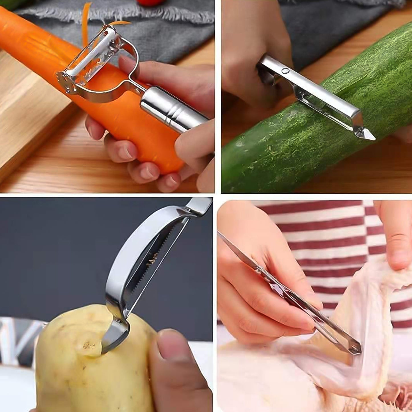 Multifunctional Peeler Grater For Vegetable Fruit (3 Pcs Set) - LootFaat