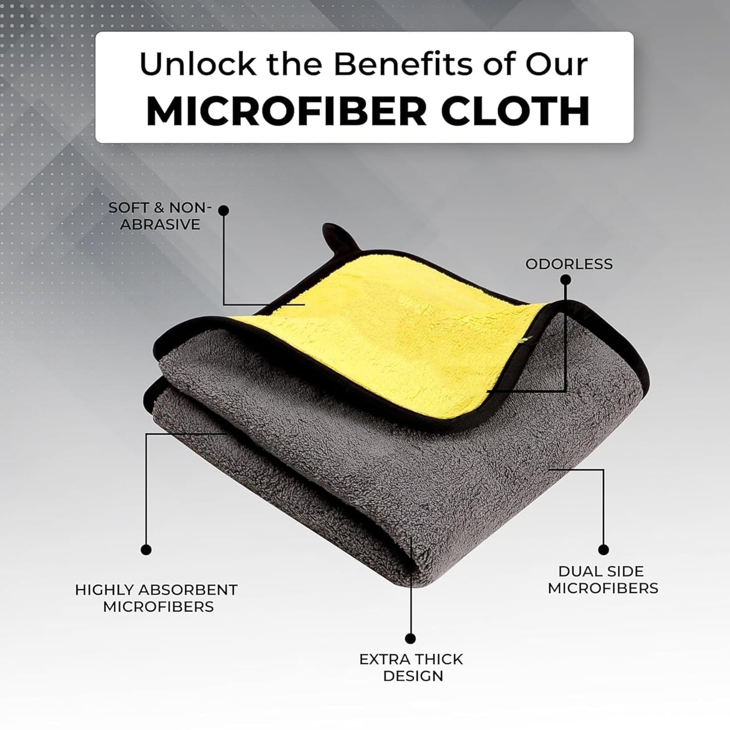 Premium Microfiber Cleaning Cloth Towel (40x30 Cm  1 Pc)