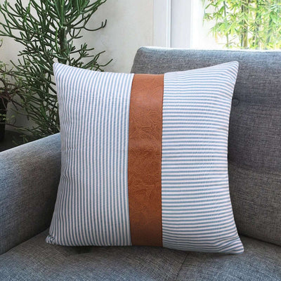 Pillow Covers Leather  Cotton Cushion Covers (20  20 Inch  1 Pair  2 Pc) - second image