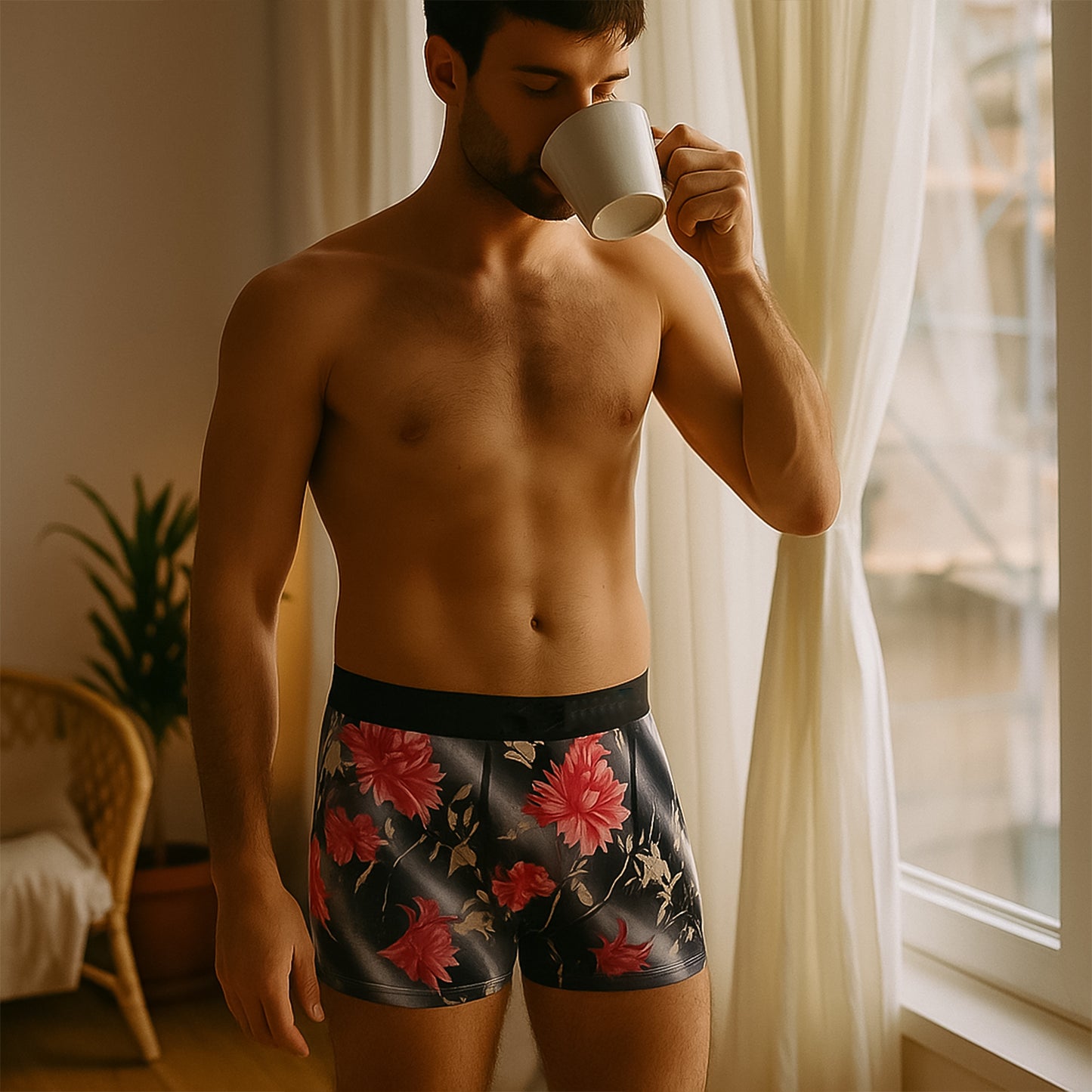 Mens Stretch Boxer Briefs - (Large  1 Pc)