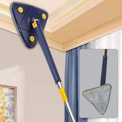 7725 Rotatable Adjustable Triangle Cleaning Mop Triangle Mop With Stainless Steel Long Handle Push-pull Squeezing Cleaning Mop Dry  Wet Mop For Floor Windows (1 Pc) - second image