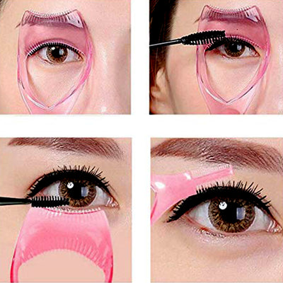 3-in-1 Eyelash Tool: Mascara Shield, Comb & Applicator