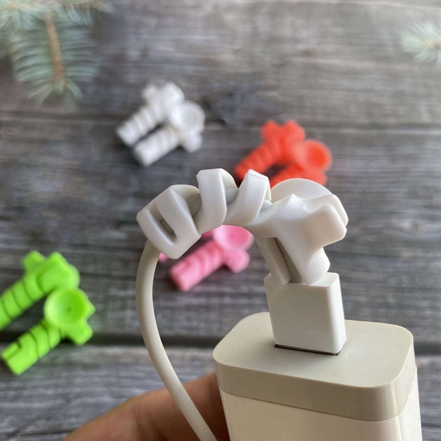 Cable Cord Protector Saver With Suction End (Suction Winder  4 Pcs Set) - LootFaat