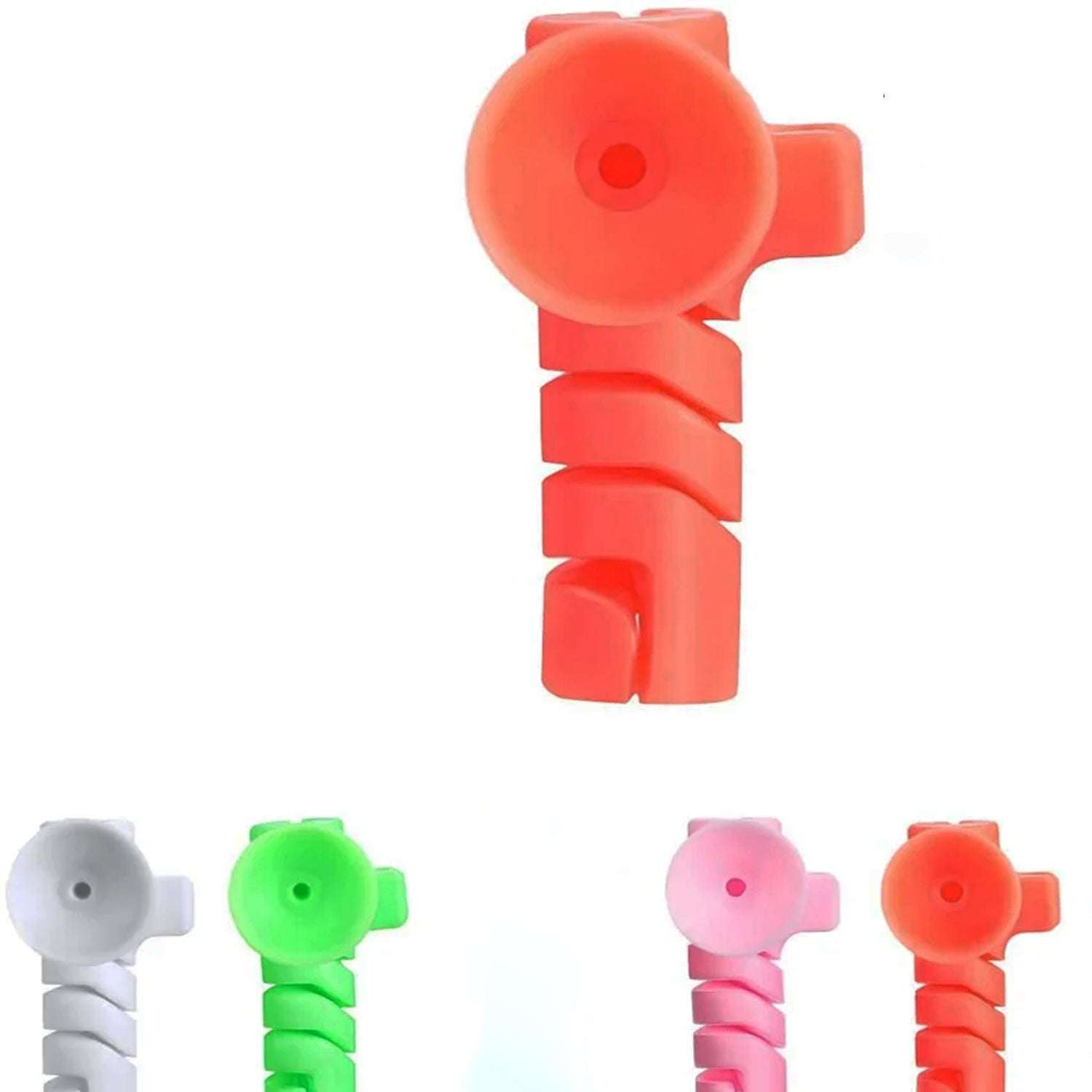 Cable Cord Protector Saver With Suction End (Suction Winder  4 Pcs Set) - LootFaat