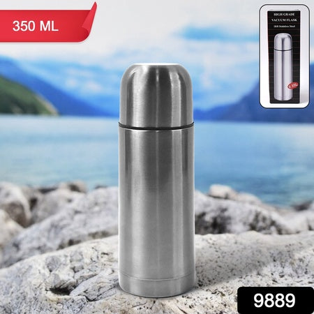 Stainless Steel  Hot And Cold Water Bottle With Push-down Lid (350ml) - LootFaat