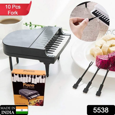 10pcslot Creative Piano Fruit Forks Set Food Sticks For Dessert Fruit Snack Picking Kitchen Dining Tools (10 Pc Set) - LootFaat