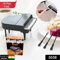 10pcslot Creative Piano Fruit Forks Set Food Sticks For Dessert Fruit Snack Picking Kitchen Dining Tools (10 Pc Set) - LootFaat