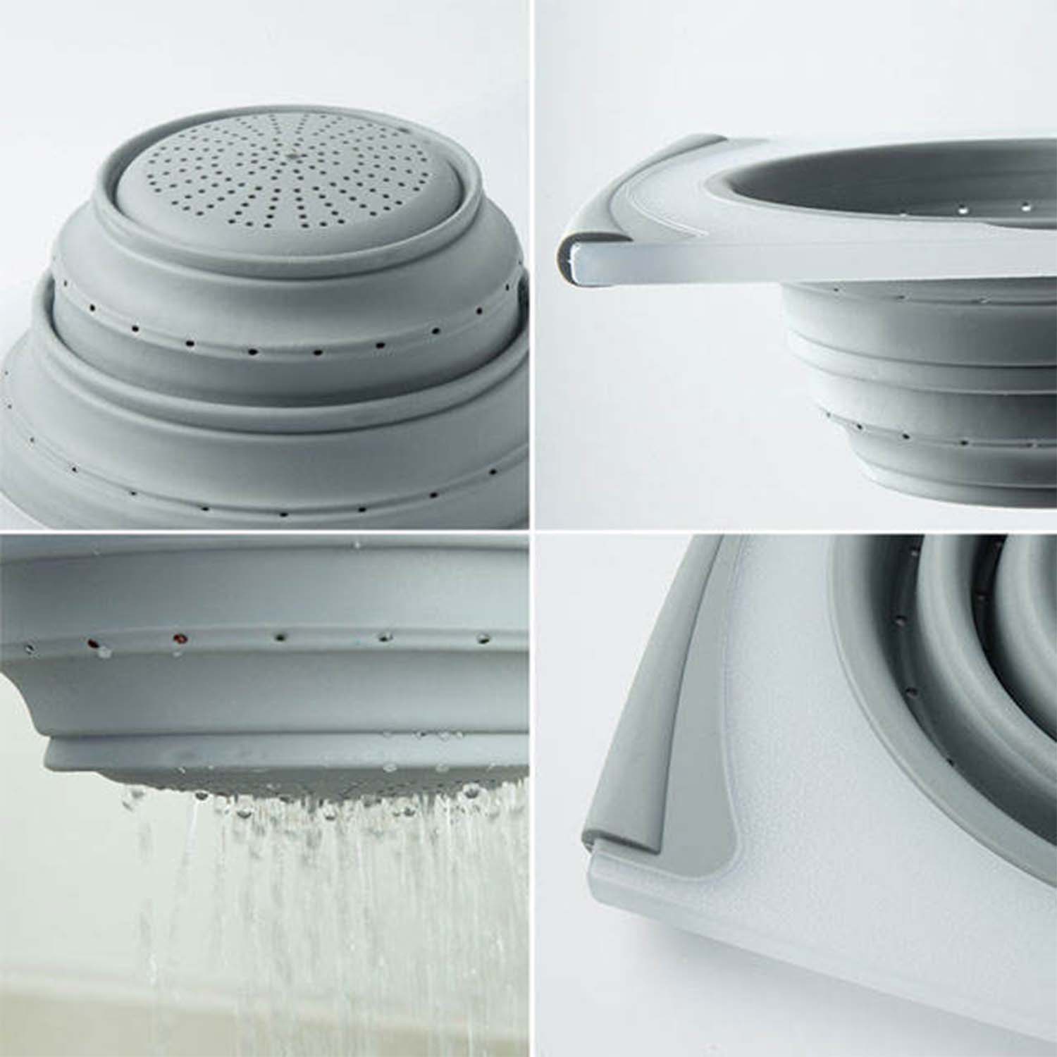 2 in 1 Over-Sink Cutting Board with Built-In Collapsible Strainer (5 - LootFaat