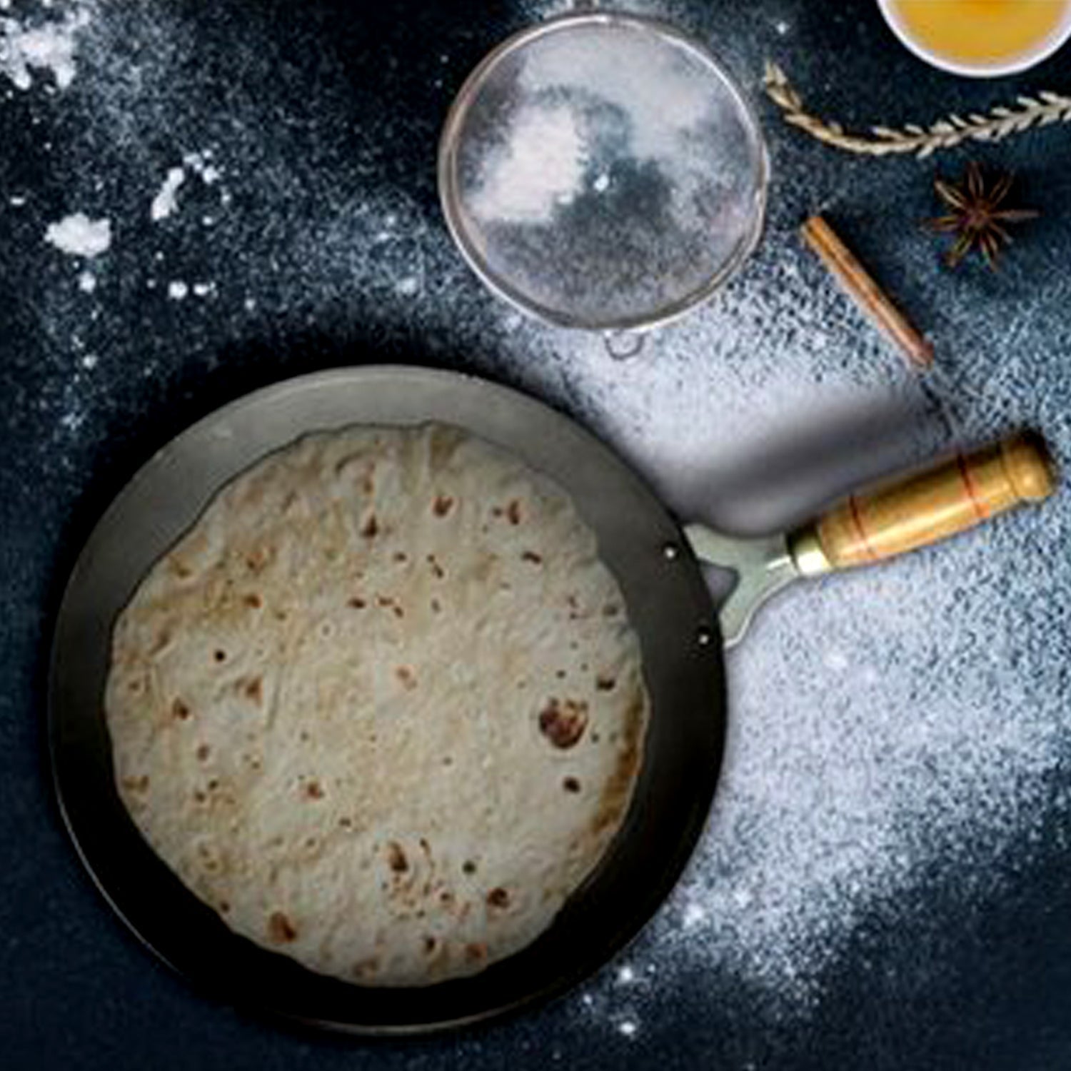 Wooden Handle Roti Tawa Used In All Household And Kitchen Purposes For Making Rotis And Parathas Etc. - LootFaat