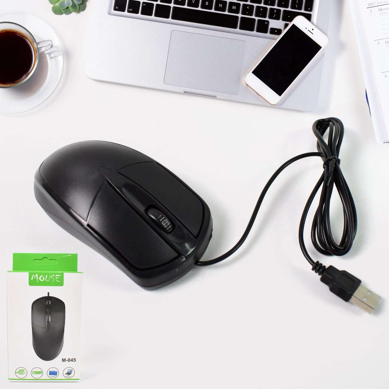 Computer  Laptop Wired Optical Mouse M- 045 (1 Pc) - LootFaat