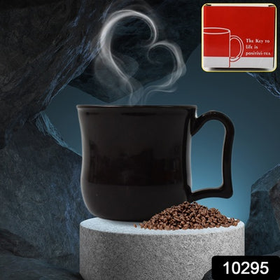 Black Plastic Coffee Mug with Handle - Unbreakable & Reusable - second image