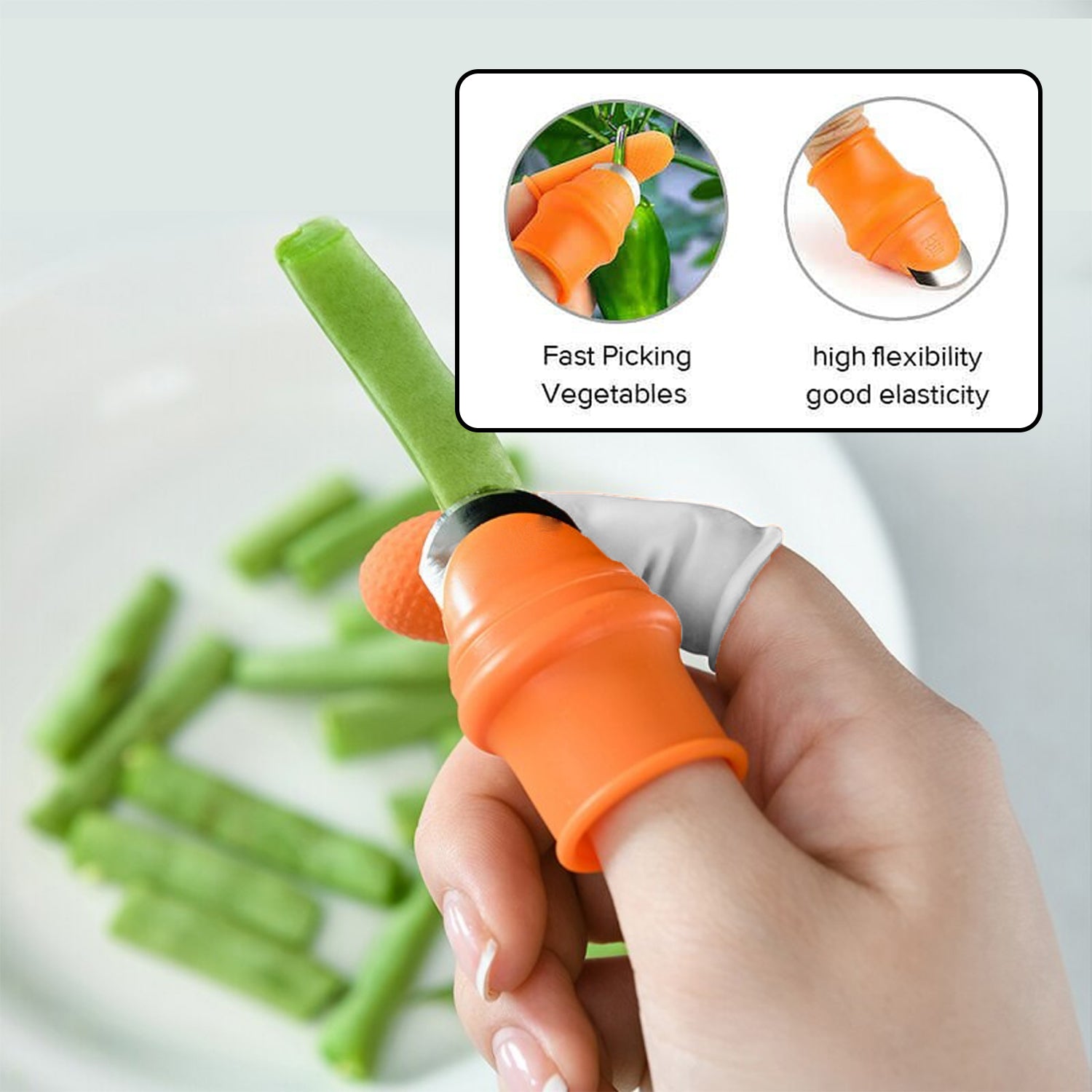 Vegetable Thumb Cutter And Tool With Effective Sharp Cutting Blade System. - LootFaat