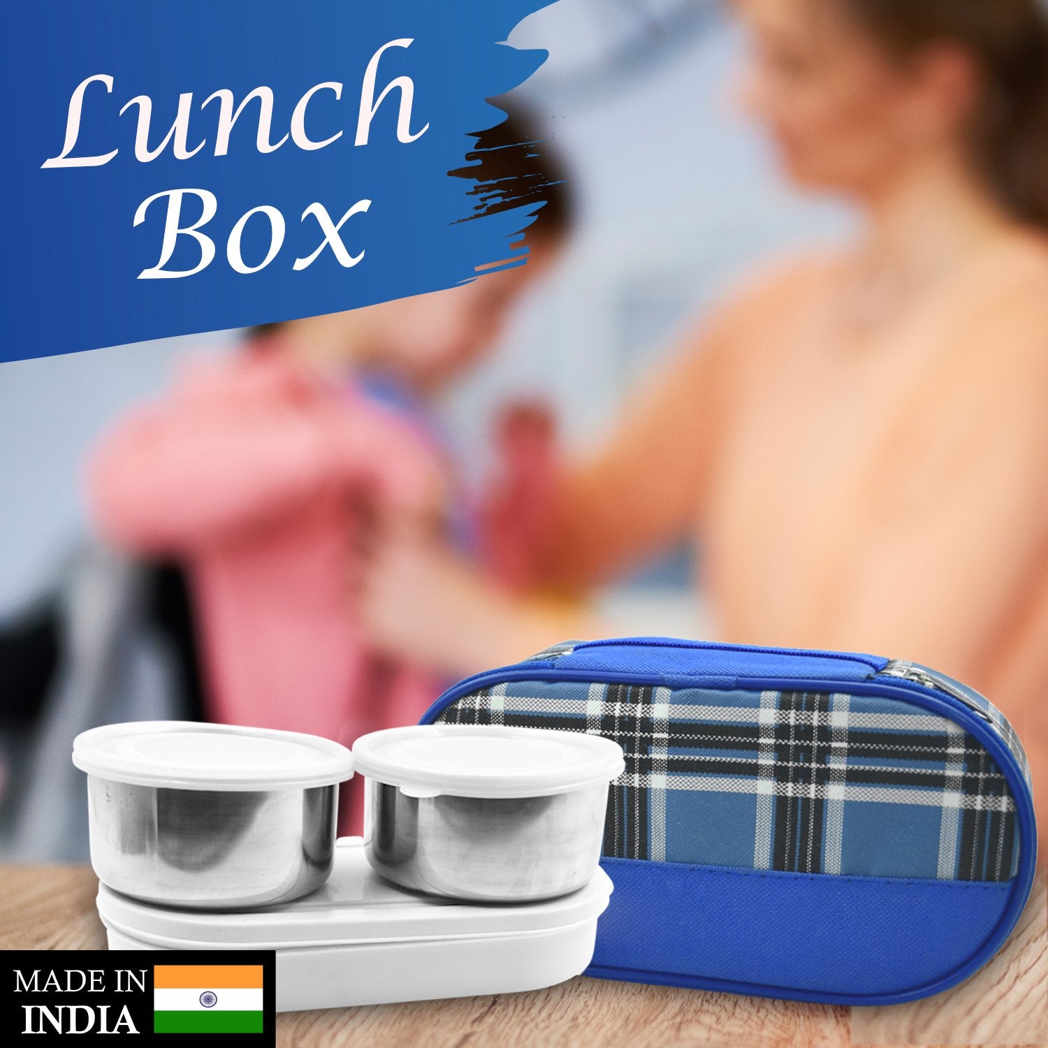 Corporate Lunch Stainless Steel Containers (Set Of 3) - LootFaat