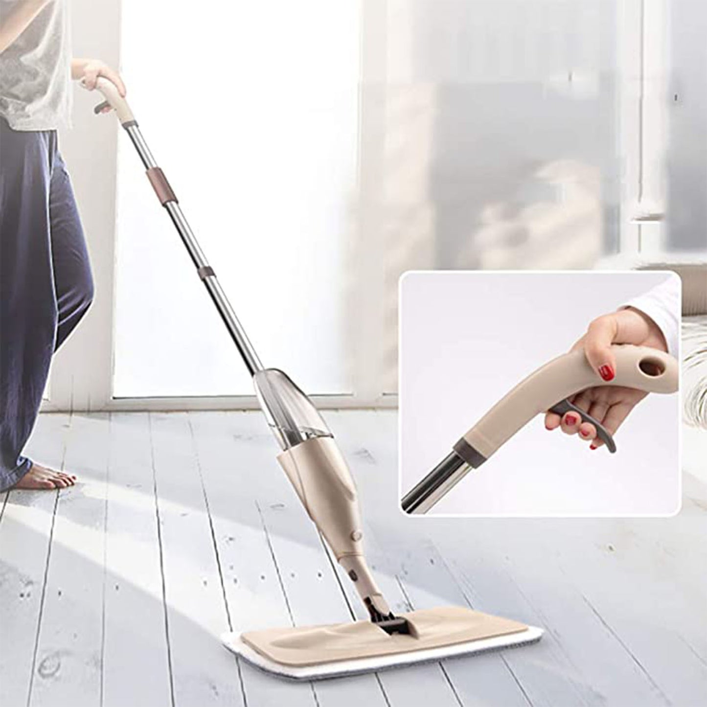 Spray Mop for Floor Cleaning with Washable Microfiber Pad