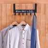 Heavy-duty Carbon Steel Door Hook Hanger Rack (2 Pc  6 Hook  Black)