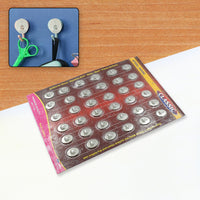 Multipurpose Small Stainless Steel Wall Hanging Hook 36 Pc Self Adhesive Stainless Steel Heavy Duty Wall Hooks For Hanging Clothes Calender Bathroom Tiles Kitchen Key Hange (36 Pc Set) - LootFaat