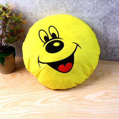 Cute Round Smiley Face Soft Pillow Cushion (30 X 30 Cm  1 Pc) - second image