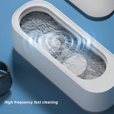 Ultrasonic Jewllery Cleaner Ultrasonic Cleaning Machine Portable Jewellery Cleaning Mchine For Jewellery Ring Silver Retainer Glasses Watches Coins High Frequency Vibration Machine (Battery Not Included)