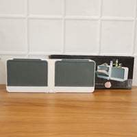 Wall Mounted 4-compartment Bathroom Storage  Soap Holder