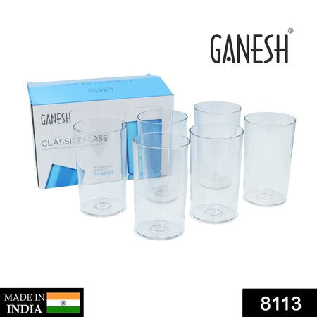Ganesh Classic Glass Set Of-6 (Each Glass 350ml) - LootFaat