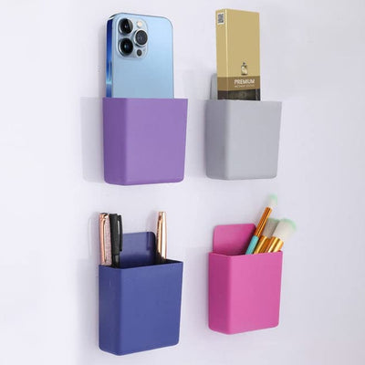 8485  Multipurpose Plastic Wall Mounted Remote  Mobile Holder Stand  (Pack Of 4) - second image