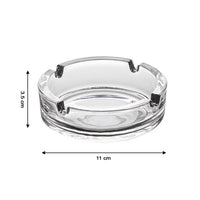 4061 Glass Classic Crystal Quality Cigar Cigarette Ashtray Round Tabletop For Home Office Indoor Outdoor Home Decor