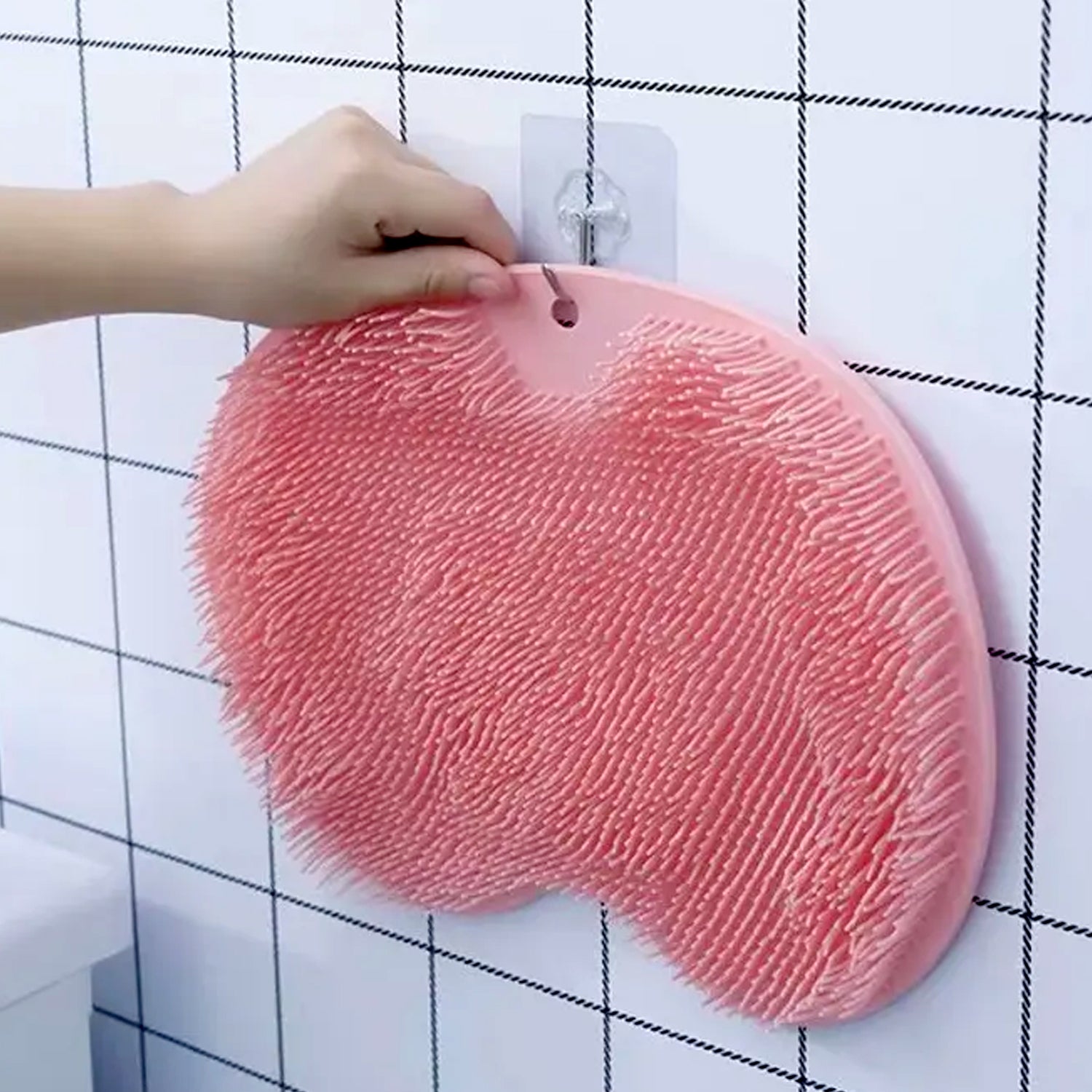Silicone Bath Massage Cushion With Suction Cup Shower Foot Scubber Brush Foot Bath Mat Scrubber Anti-slip Exfoliating Dead Skin Massage Pad Lazy Wash Feet Bathroom Mat - LootFaat
