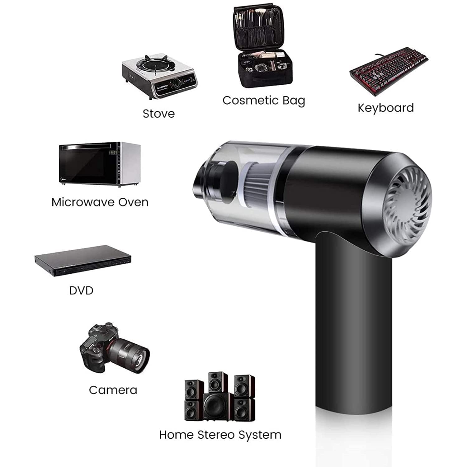 Vacuum Cleaner Dust Collection  2 In 1 Car Vacuum Cleaner 120w High-power Handheld Wireless Vacuum Cleaner Home Car Dual-use Portable Usb Rechargeable - LootFaat