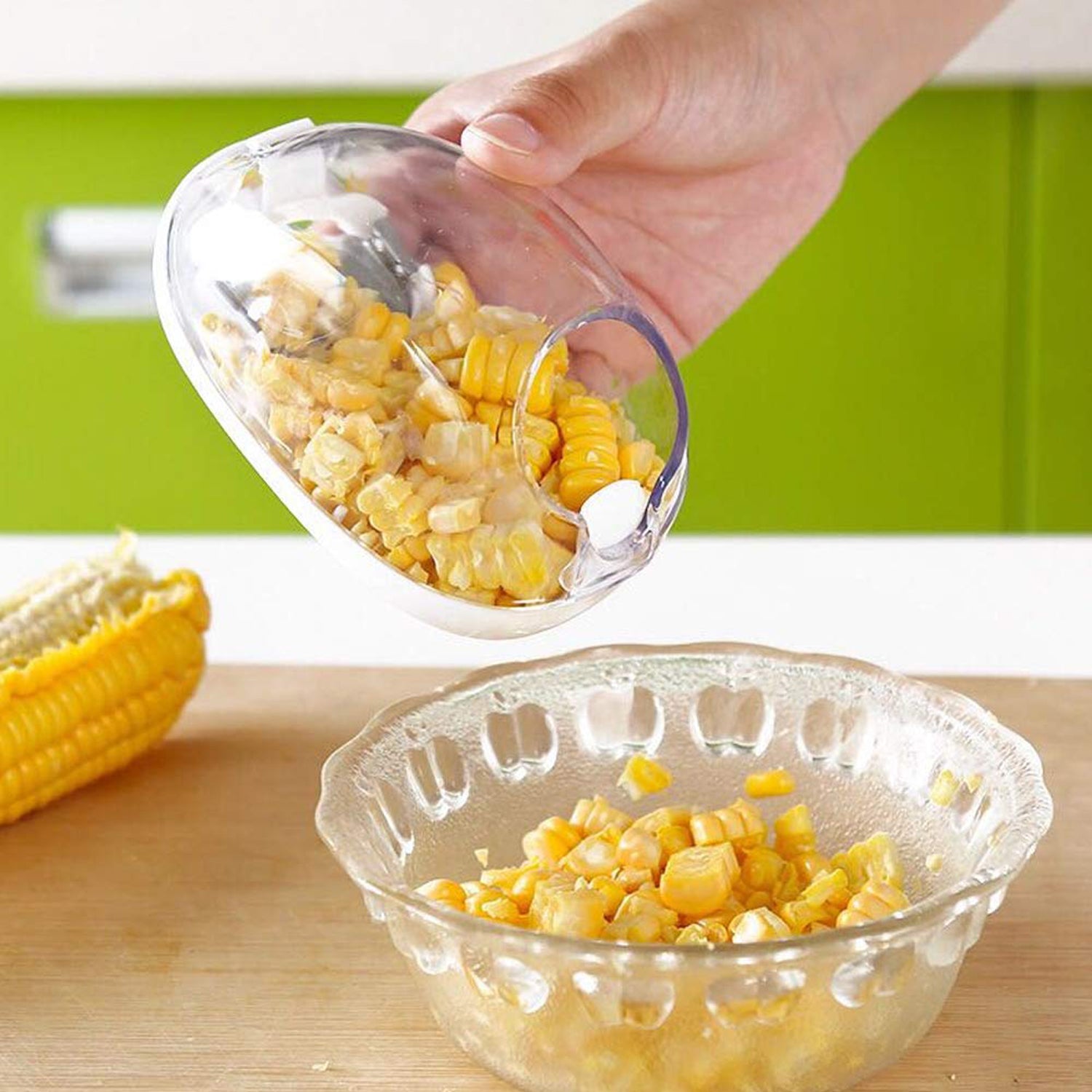 Magic Plastic With Steel Blades Corn Remover Kernel Stripper (1 Pc) - LootFaat