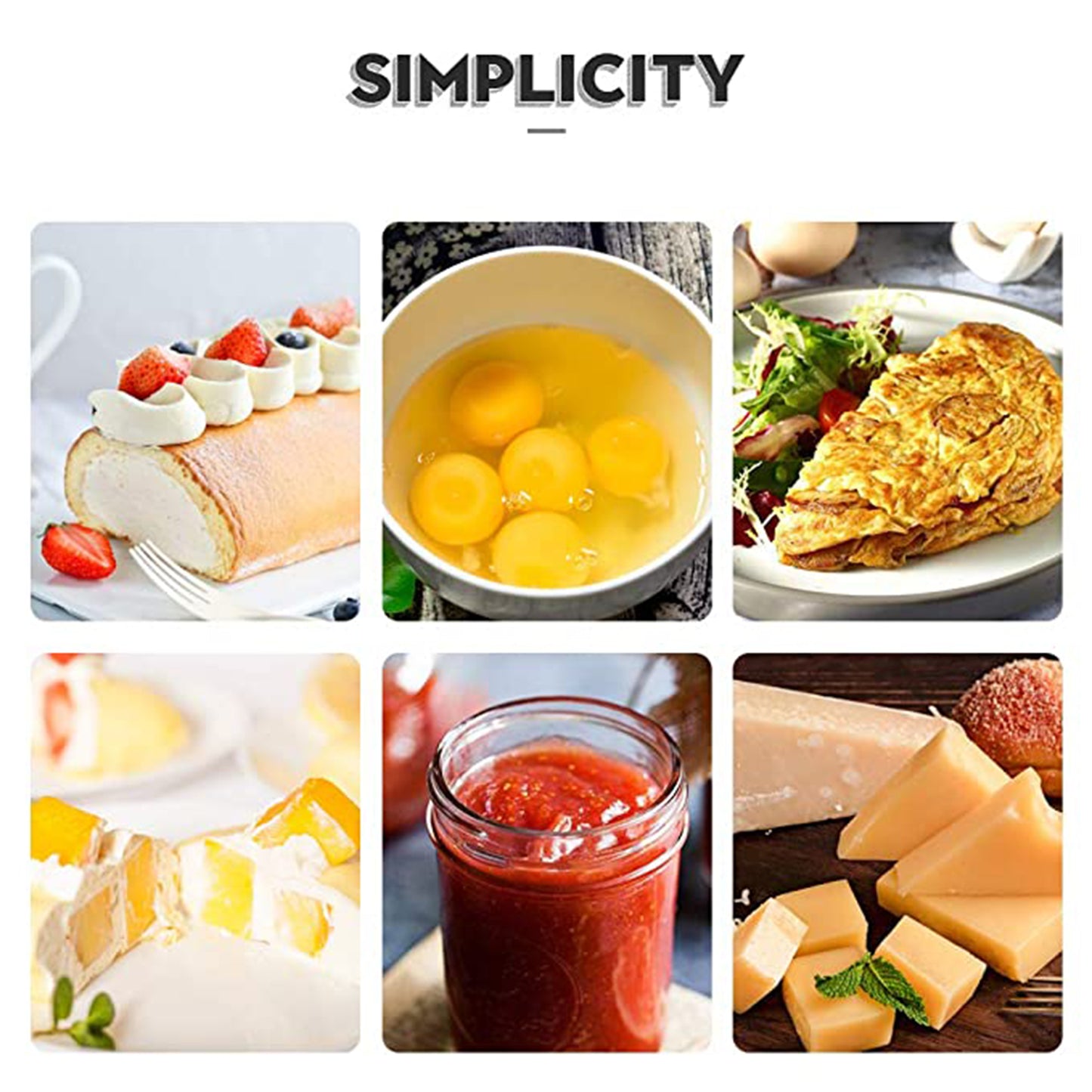 Lifestyle view of 2930 Manual Whisk Mixer Silicone Whisk Cream Whisk Flour Mixer Rota... in use