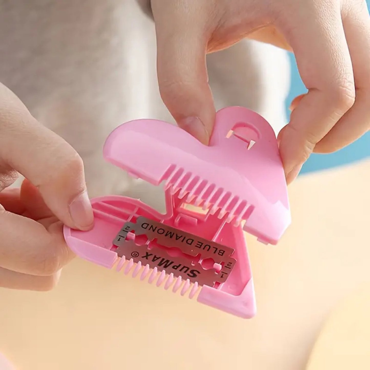 Heart Shape Plastic Hair Cutting Scissors (1 Pc  With Card Packing) - LootFaat