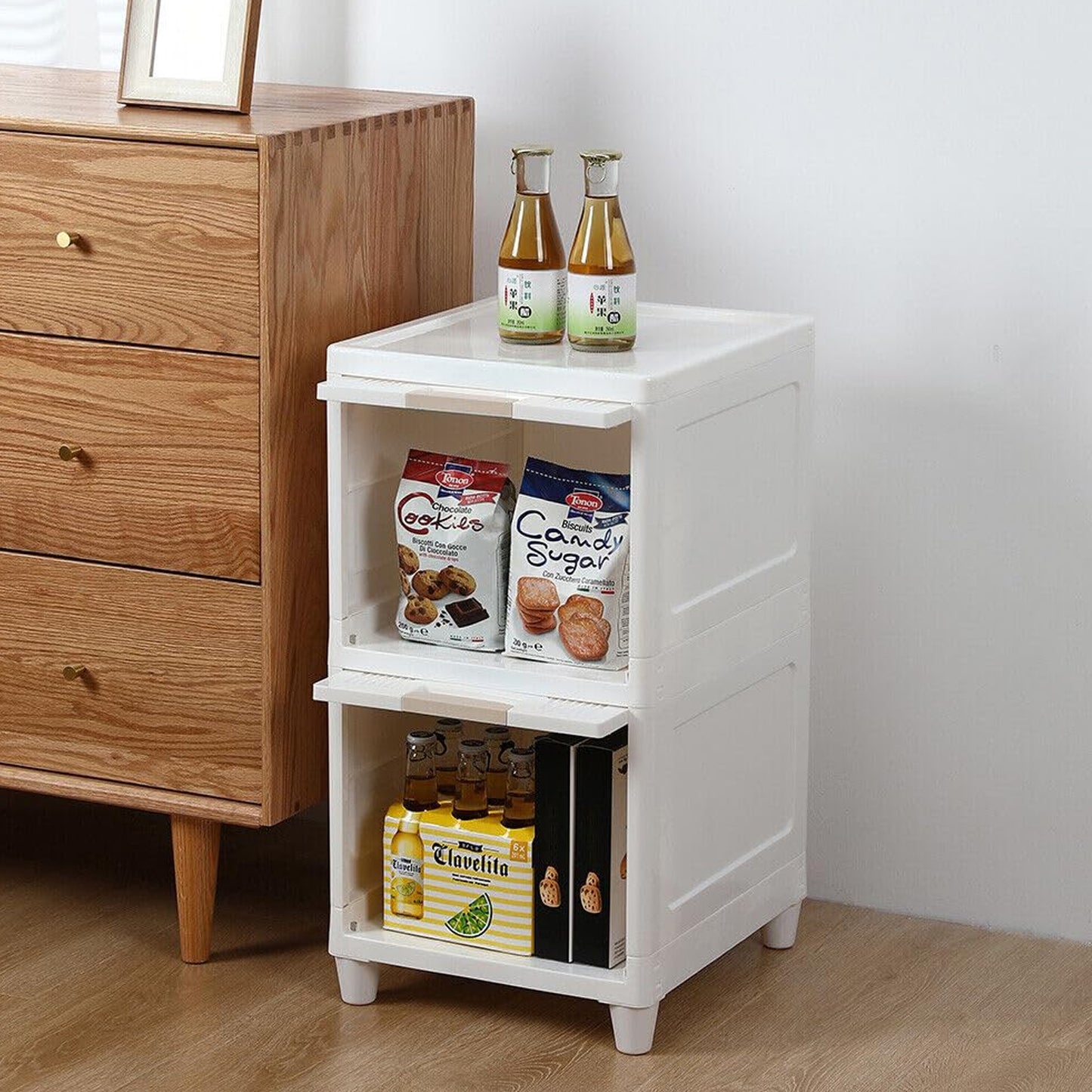 Multipurpose Storage Cabinet Storage Solutions Plastic Drawers  Multi Layer Wardrobe Storage Drawers  Foldable Multipurpose Drawer Units For Kitchen Bathroom Bedroom Cloth (2 Layer) - LootFaat