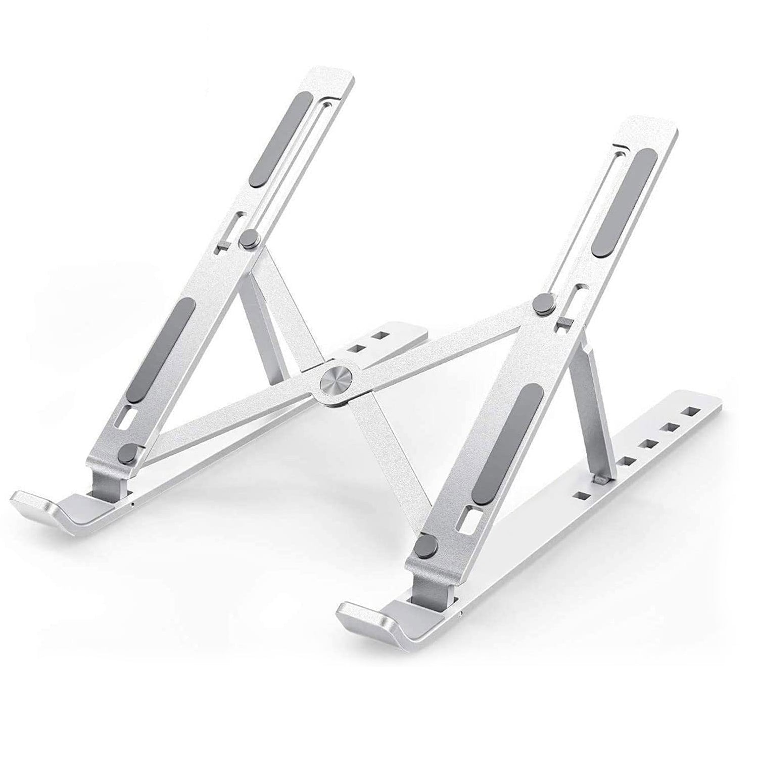 Laptop Stand For Desk  Metal Portable Laptop Stand With 6 Adjustable Angles  Laptop Riser Phone And Tablet Stand  Compatible For All Laptop - LootFaat