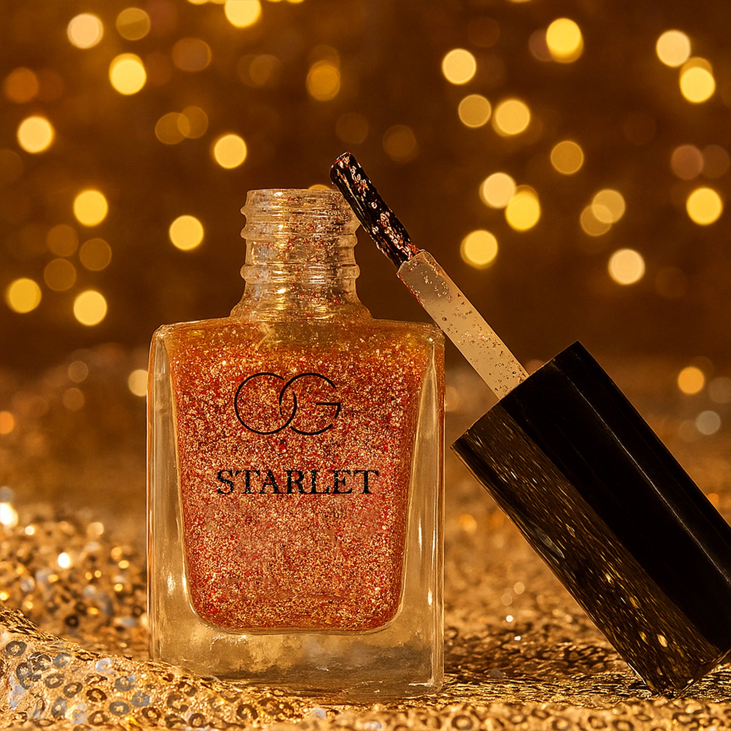 Og Beauty Metallic Rose Starlet Glitter Nail Paint (10 Ml  1 Pc)