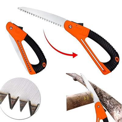 Folding Pruning Saw - 15 Inch Mini Hand Saw for Wood, Camping & Gardening
