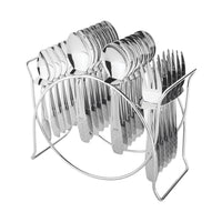 Stainless Steel Cutlery Set With Elegant Storage Stand (24 Pc)