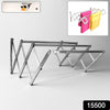 Wall-Mounted Folding Clothes Drying Rack - Stainless Steel