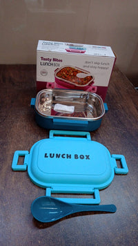 Insulated Testy Stainless Steel Leakproof Lunch Box With Spoon (1 Set) - LootFaat
