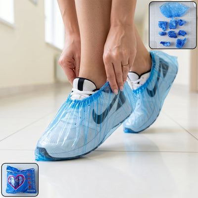 Disposable Plastic Shoe Cover Set Ð Waterproof & Dustproof Protection