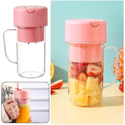 Portable Crusher Juicer With Handle  Straw Usb Rechargeable 6 Blades (420 Ml) - second image