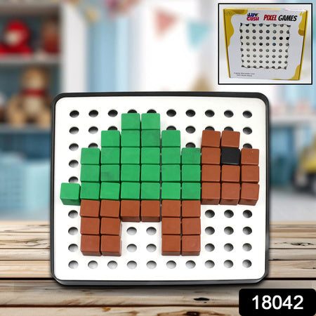 Pixel Cubes Toy For Children Early Education Pixel Game Educational Board Games Board Birthday Gift For Kids Learning Math Toy Brain Games Math Puzzle (Approx 180 Cubes With Pixel Board  Book) - LootFaat