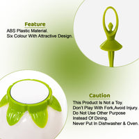 Dancing Doll Fruit Fork Cutlery Set With Stand Set Of 6. - LootFaat