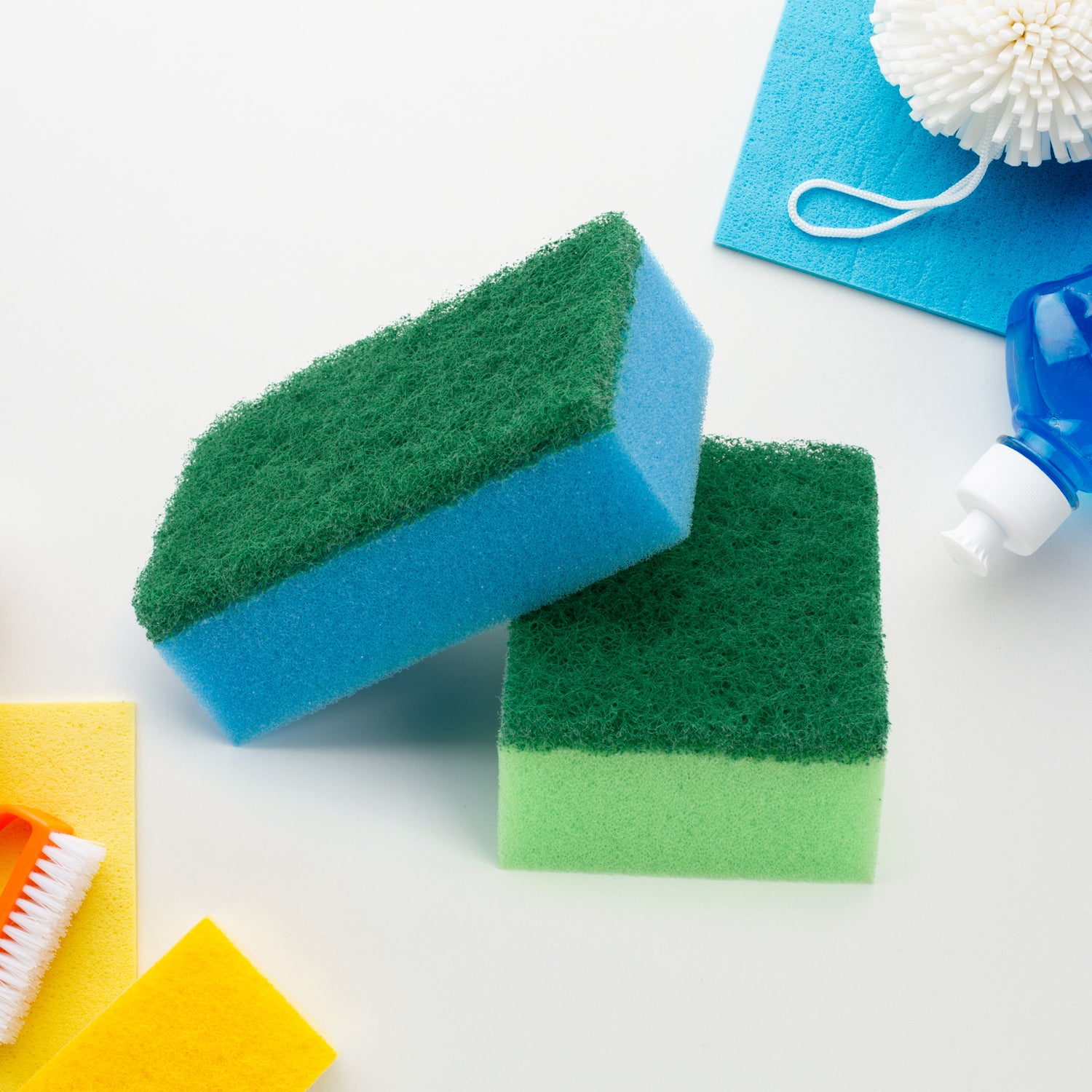 Multi-purpose Medium 2 In 1 Color Scratch Scrub Sponges Sponge Wear Resistance Dish Washing Tool High Friction Resistance Furniture For Refrigerator Sofa For Kitchen Household (1 Pc) - LootFaat