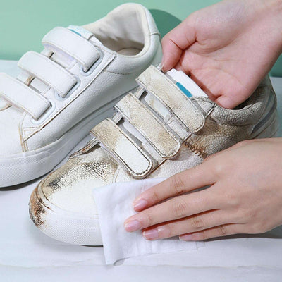 Shoe Cleaning Wet Wipes Fast Scrubbing Shoes Cleaning Tissue Sneakers Non-woven Detergent Quick Wipes Disposable Travel Portable Removes Dirt Stains - second image