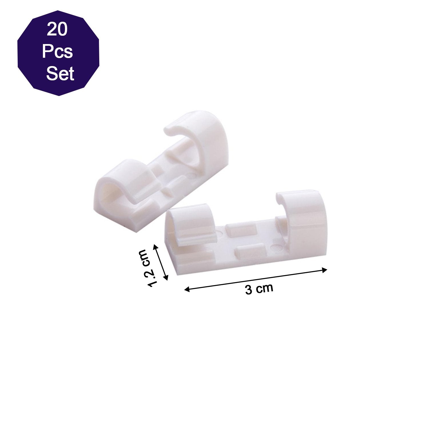 Self Adhesive Cable Clips Wire Manage Holder Sticky Mount-round Plastic Cable Cord - LootFaat