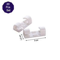 Self Adhesive Cable Clips Wire Manage Holder Sticky Mount-round Plastic Cable Cord - LootFaat