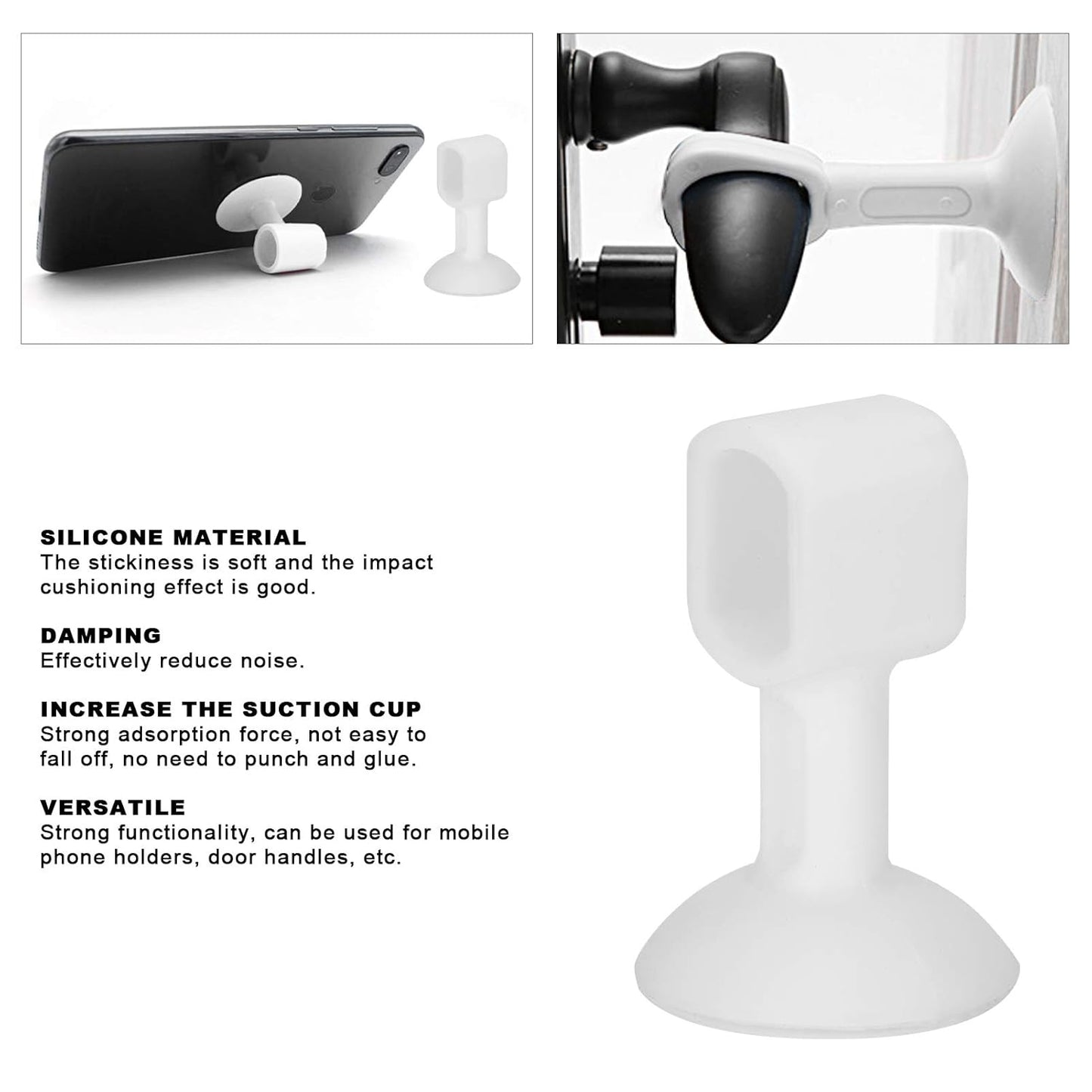 Self-sucking Silicone Door Stopper (1 Pc  Mix Color) - LootFaat