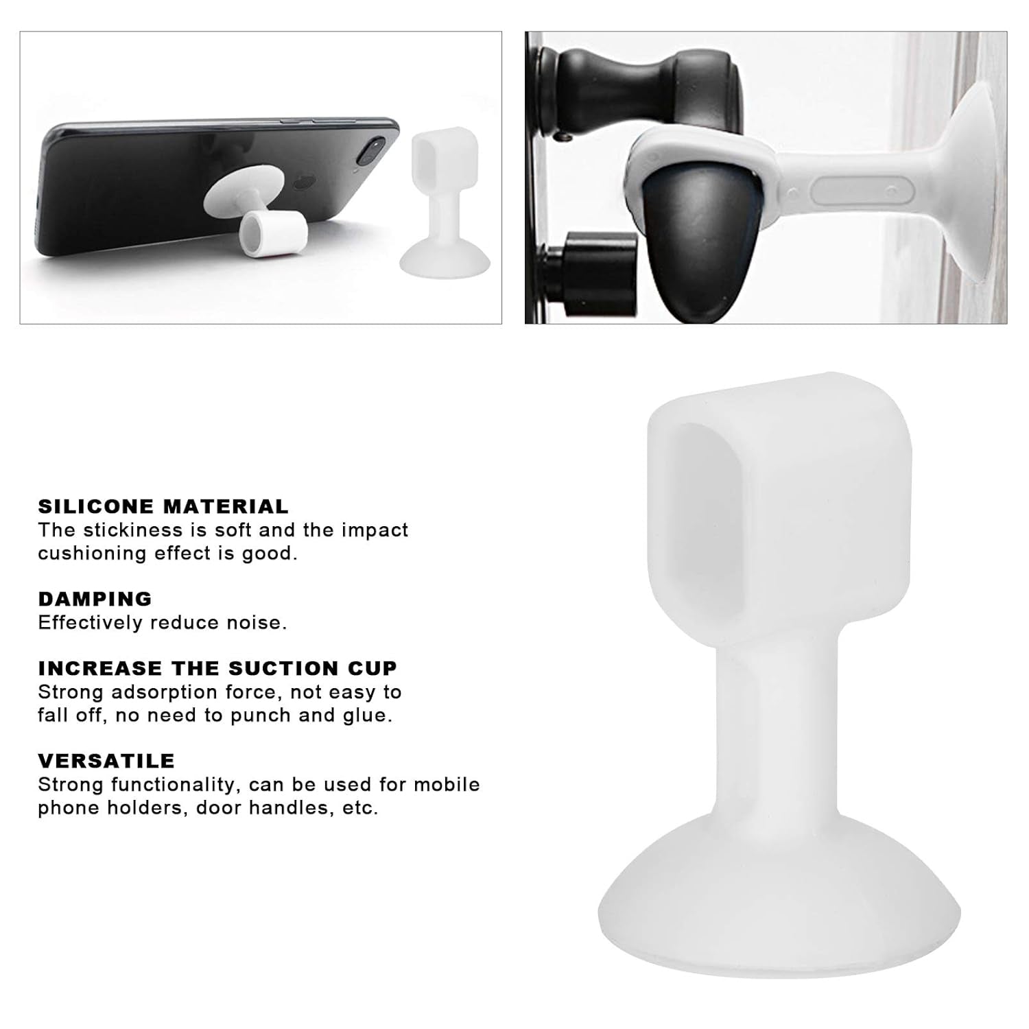 Self-sucking Silicone Door Stopper (1 Pc  Mix Color) - LootFaat