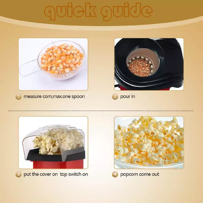 Electric Hot Air Popcorn Maker - Oil-Free Popper Machine - second image