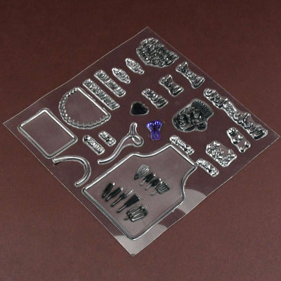 Clear Silicone Stamps - Mixed Designs for DIY Crafts - second image